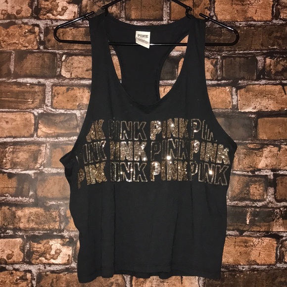PINK Victoria's Secret Tops - Victoria’s Secret PINK Racerback Top with sequins